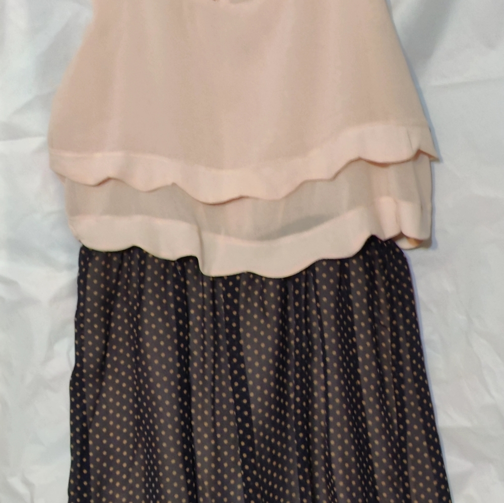 Pink and Black Polka Dot Dress